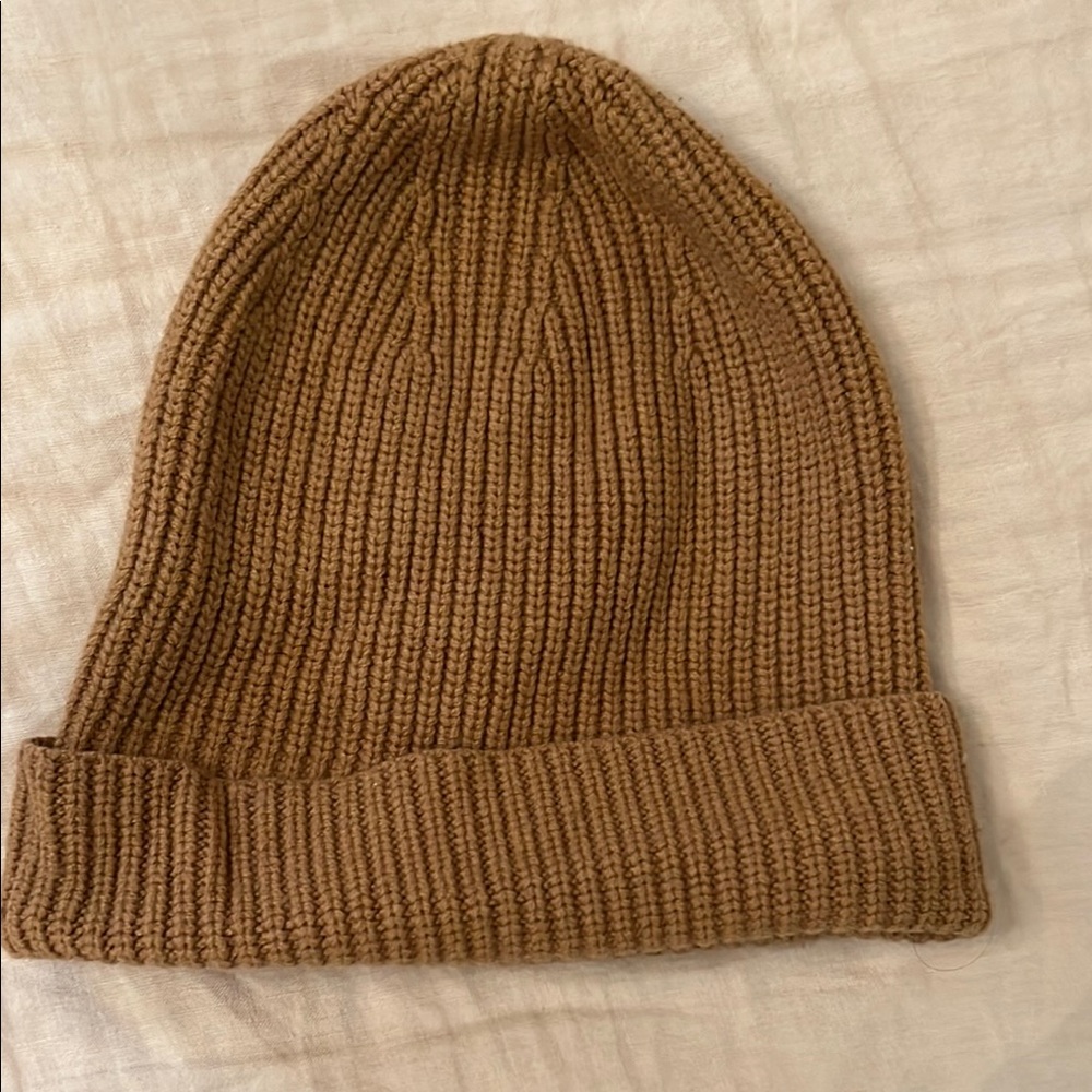 Theory Brown/tan wool/cashmere Beanie